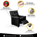 Ver mais imagens de Poltrona do Papai Reclinável Imperador Couro Facto Preto - Sofa Store