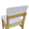 Kit 2 Cadeiras Linhas Estrutura Madeira Maciça Assento e Encosto MDF Laqueado - Natural/Branco - 10