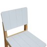 Kit 2 Cadeiras Linhas Estrutura Madeira Maciça Assento e Encosto MDF Laqueado - Natural/Branco - 8