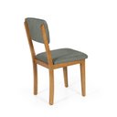 Ver imagem 5 de Mesa de Jantar Redonda Gabi Pret/nor com 4 Cadeiras Estofadas Ella Cinza