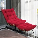 Ver mais imagens de Kit Poltrona e Puff Costela Suede Vermelho
