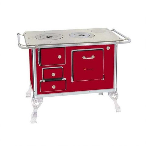 Fogão a Lenha 02 Vermelho Intenso sem Tampa 2dvr Venâncio