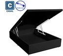 Ver imagem 1 de Cama Box Baú Casal Preto King 138x188x41