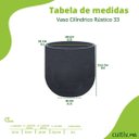 Ver imagem 2 de Vaso Cilíndrico Rústico 33 (20l) Cor Grafite Japi