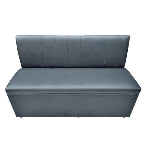Poltrona Sofá Booth 1,10 Black Desenho em Listras Verticais Sku84