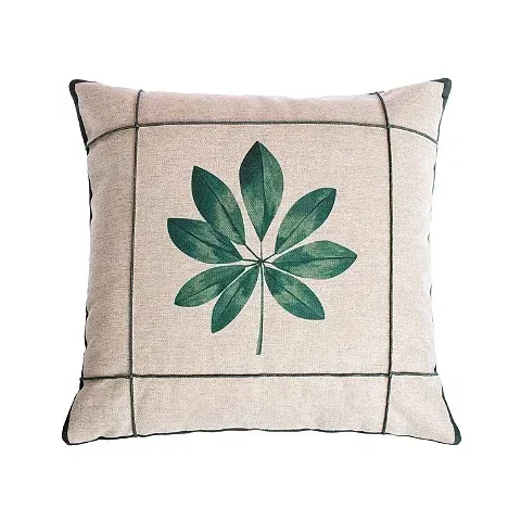 Capa Almofada Linho Floral Luxo 45x45 - Verde