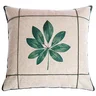 Capa Almofada Linho Floral Luxo 45x45 - Verde - 1