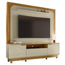 Ver imagem 1 de Estante Home Theater Nilo Cumaru/opala para Tv até 75” com Rodízios - Madetec