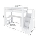 Ver imagem 5 de Cama Alta Juvenil Star Plus Office Multifuncional Branco