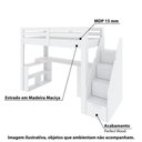 Ver imagem 2 de Cama Alta Juvenil Star Plus Office Multifuncional Branco