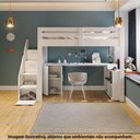 Ver imagem 7 de Cama Alta Juvenil Star Plus Office Multifuncional Branco