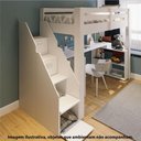Ver mais imagens de Cama Alta Juvenil Star Plus Office Multifuncional Branco