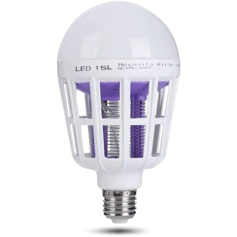 Lâmpada Led com Mata Mosquito Insetos Elétrico 15w