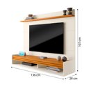 Ver imagem 4 de Conjunto Sala de Estar Painel Home 136cm e Buffet Ripado