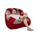 Ver imagem 2 de Poltrona Paloma Escritório Sala Pé Plástico Suede Vermelho e Suede Cappuccino - Dominic Decor