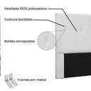 Ver imagem 4 de Cabeceira Aquilla Para Cama Box King 195 cm Corino Branco - D’Rossi