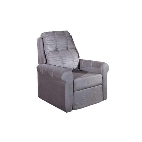 Poltrona Reclinável p/ Sala MH1216 Slim Two Way Suede Cinza - Herval