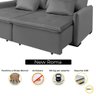 Sofá Cama Slim New Roma 2 Mts Veludo Molas Bonnel com Pillow Cor:cinza - 2