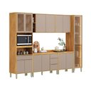 Ver imagem 2 de Cozinha Completa Plena 13 Portas 4 Gavetas com Vidro Reflecta e LED Cinamon/Nude Prime Tx - Demóbile