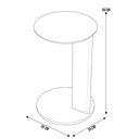 Ver imagem 5 de Mesa Lateral para Sala de Estar Pés Madeira Bulat A03 Nero Preto - Lyam Decor