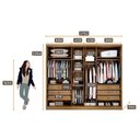 Ver imagem 3 de Guarda Roupa Casal Livorno 6 Portas 6 Gavetas Cumaru 23 – Novo Horizonte