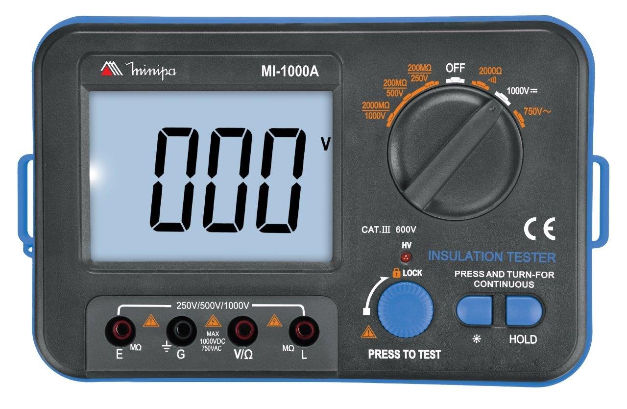 Megômetro Digital Minipa MI-1000A - 1