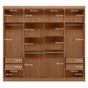Ver imagem 3 de Guarda Roupa Casal 8 Portas 4 Gavetas Master New e Comoda Marabá Jatobá Acetinado - Santos Andirá