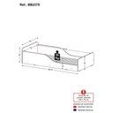 Ver imagem 3 de Cama Infantil Montessoriana para Colchão 70x150cm 100% Mdf Suspiro Multimóveis Bb2379 - Madeirado