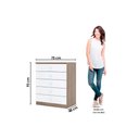 Ver imagem 2 de Quarto de Bebê Completo Bala de Menta 2 Peças (1 Cômoda + 1 Berço) Qi95 Branco - Henn