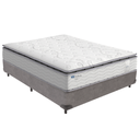 Ver imagem 1 de Cama Box Casal e Colchão Molas Ensacadas Amsterdã Probel:cinza