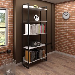 Estante 5 Prateleiras Office Industrial Branco - PR Móveis - 2