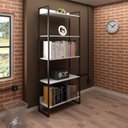 Ver imagem 2 de Estante 5 Prateleiras Office Industrial Branco - PR Móveis