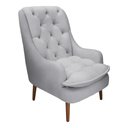 Ver imagem 2 de Kit 2 Poltronas Decorativas Lille Suede Cinza - Dominic Decor