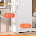 Ver imagem 5 de Guarda Roupas Solteiro com Espelho 2 Portas 2 Gavetas Luci
