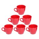 Ver imagem 1 de Kit 6 Xicaras em Acrílico Cristal de Café - Chá Decor - Vermelha