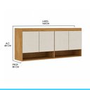 Ver imagem 3 de Armário Aéreo de Lavanderia 4 Portas Menu Móveis Carvalho/Champanhe