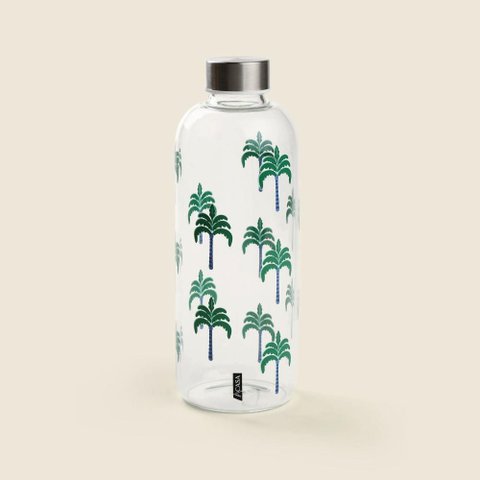 Garrafa Palm Tree Borossilicato Verde 910ml - A\casa