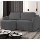 Ver imagem 2 de Sofá Cama Casal para Sala 236cm Polska K04 Veludo Cinza Escuro - Mpozenato