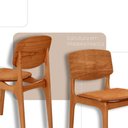 Ver imagem 5 de Mesa com 4 Cadeiras Selene Malta Gold Moderna Mobília Star Caramelo / Imbuia Nat.