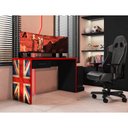 Ver imagem 3 de Mesa Gamer Drx 9000 Uk Multiuso com Gaveta para Escritório - Preto / Vermelho
