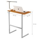 Ver imagem 3 de Mesa Notebook Pés Ferro Valência Nature Cinza