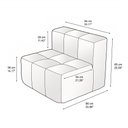 Ver imagem 4 de Sofá Modular Central 1 Lugar 84cm Sync Kappesberg Boucle Névoa