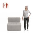 Ver imagem 3 de Sofá Modular Central 1 Lugar 84cm Sync Kappesberg Boucle Névoa