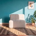 Ver imagem 1 de Sofá Modular Central 1 Lugar 84cm Sync Kappesberg Boucle Névoa