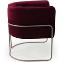 Ver imagem 6 de Poltrona de Sala Betina Base Aço Champagne Veludo Cabernet - CasaePoltrona