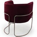 Ver imagem 7 de Poltrona de Sala Betina Base Aço Champagne Veludo Cabernet - CasaePoltrona