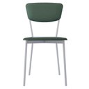 Ver imagem 3 de Cadeira Estofada para Sala de Jantar Village Branco C01 Courino Verde Sálvia - Lyam Decor
