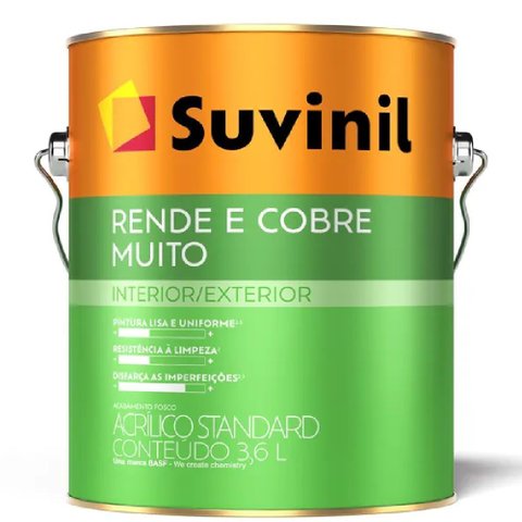 Tinta Acrílica 3,6 Litros Rende Cobre Muito Elefante - 50842734 - SUVINIL Tinta Acrilica 3,6 Litros 