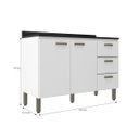 Ver imagem 4 de Balcao para Pia 120cm Firenze Moveis Sul Branco