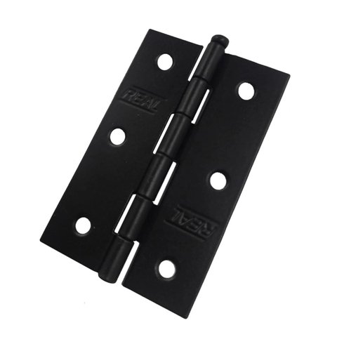 Kit 2 Dobradiça Preta Porta / Janela Pino Solto Real 2,5"